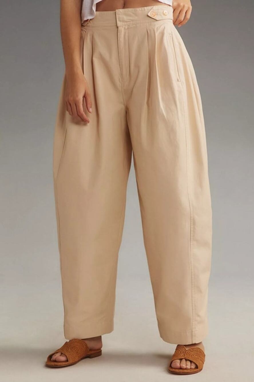 Anthropologie Maeve Utility Barrel Trouser Pants NWOT